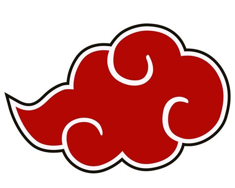 Akatsuki emblem, Naruto anime. Naruto red cloud art isolated symbol logo vector illustration ...