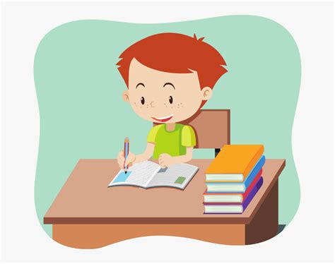 Boy Doing Homework , Free Transparent Clipart - ClipartKey