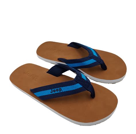 Jeep Branded Thong Men's Sandals - Blue | Brandzz