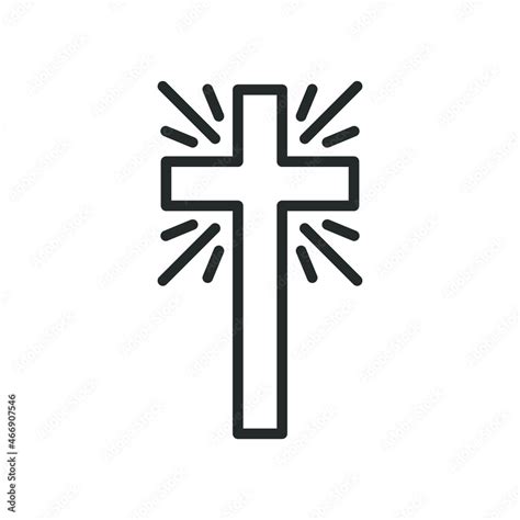 Cross icon. Religious cross on white background. Black church symbols. Christian cross icon ...