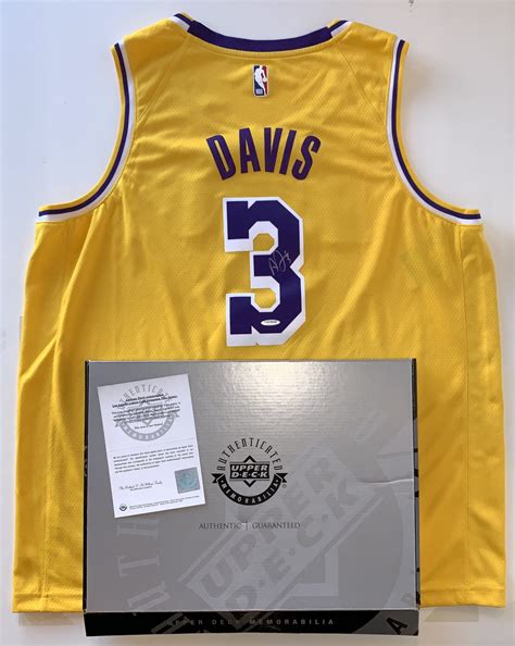 Anthony Davis Autographed Los Angeles Lakers Gold Swingman Nike Jersey ...