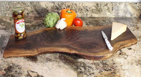 Live Edge Black Walnut Cheese/Charcuterie Board Large | Etsy