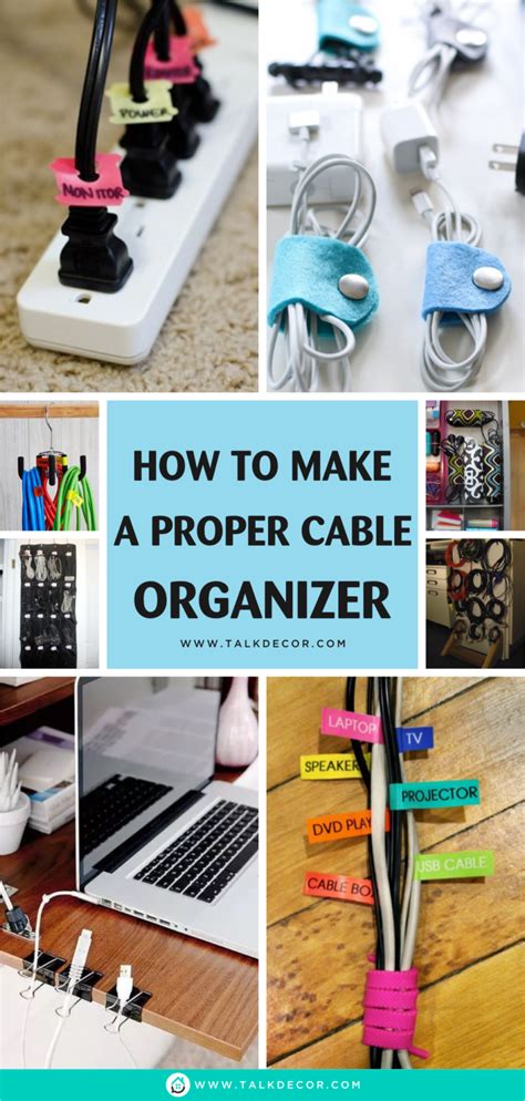 How to Make a Proper Cable Organizer - Talkdecor