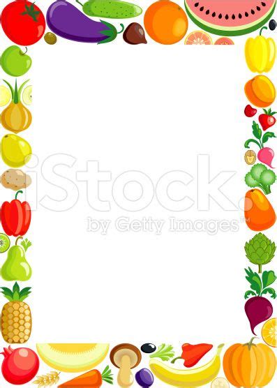 Colorful frame made of variable fruits and vegetables. | Clip art frames borders, Christmas ...