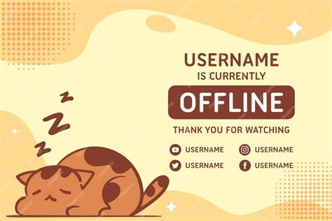 Premium Vector | Cute offline twitch banner