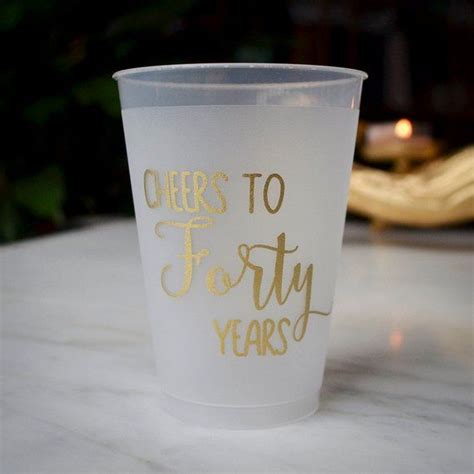 Cheers to Forty Years Frost-Flex Cups 40th Birthday Party | Etsy | 40th birthday party ...