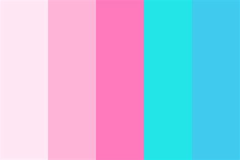 flamingo pink and Turquoise blue Color Palette