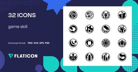 Pack de iconos Game skill | Glyph | 32 Iconos .SVG