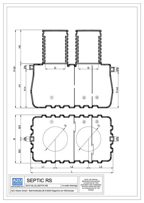 SEPTIC tank three chambers RS - AZU Water