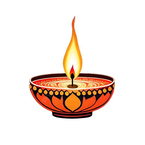 Decorative Diwali Diya Simple Clipart Isolated Transparent Illustration, Diwali, Diya, Candles ...