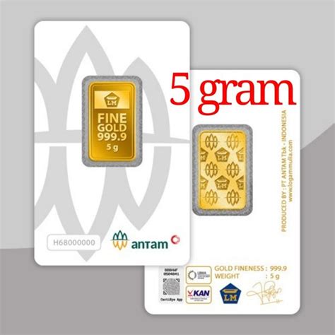 Jual 5 Gram Emas ANTAM | logam mulia | BERSERTIFIKAT | FINE GOLD 999,9%| di Lapak Thsoneprice ...