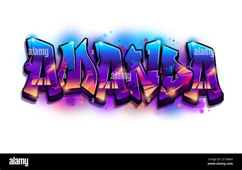 Amanda Name Text Graffiti Word Design Stock Photo - Alamy