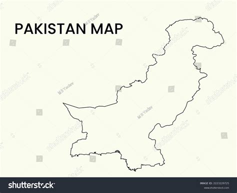 Map Pakistan Outline Map Pakistan Vector Stock Vector (Royalty Free ...