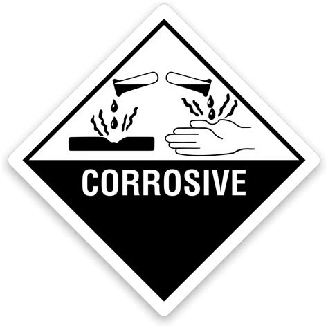 Class 8 Corrosive Hazmat Labels | Comply with DOT regulations