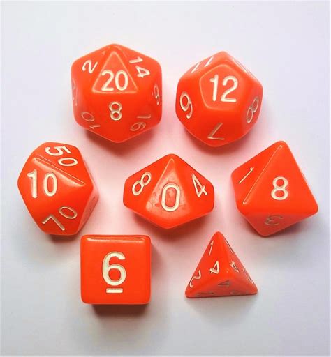 Orange Dungeons and Dragons Dice Set DND Dice box set D&D Dice | Etsy