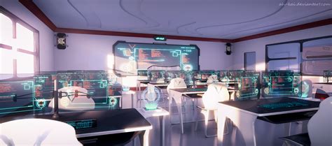 Sci-fi Anime Classroom by AH-Kai on DeviantArt