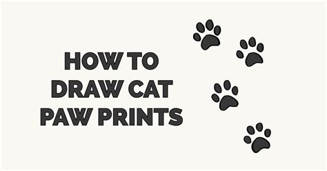 How to Draw Cat Paw Prints. Easy to Draw Art Project for Kids. See the Full Drawing Tutorial on ...