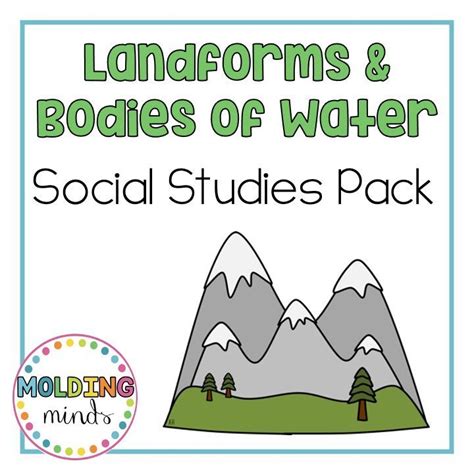 Landforms and Bodies of Water Activity Pack | Landforms and bodies of ...