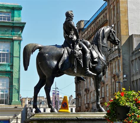 Equestrian statue of Duke of Wellington in Glasgow UK