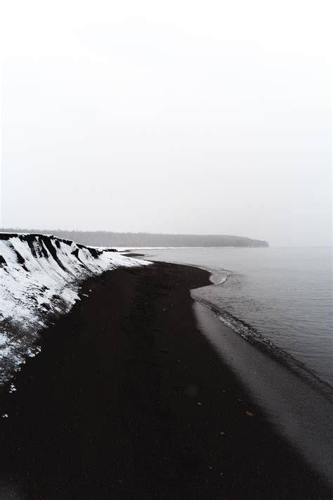 [OC] Black sand in Michigan - Breakers Beach, Houghton Michigan ...