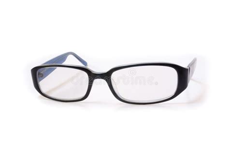 Blue frame glasses stock image. Image of brick, home - 29019689