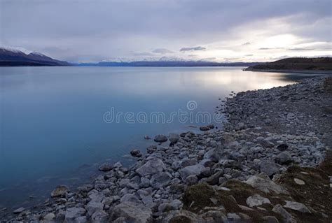 Crystal Clear Lake Pukaki at Sunrise in New Zealand Stock Photo - Image of rise, blue: 128922654