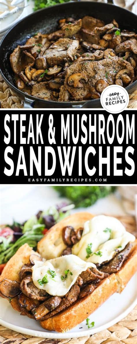 Top Round Steak Sandwich with Mushrooms · Easy Family Recipes