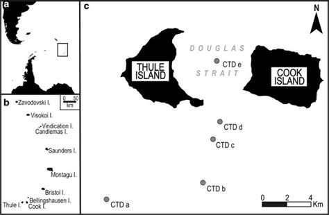 Maps showing a. the location of the South Sandwich Islands within the... | Download Scientific ...