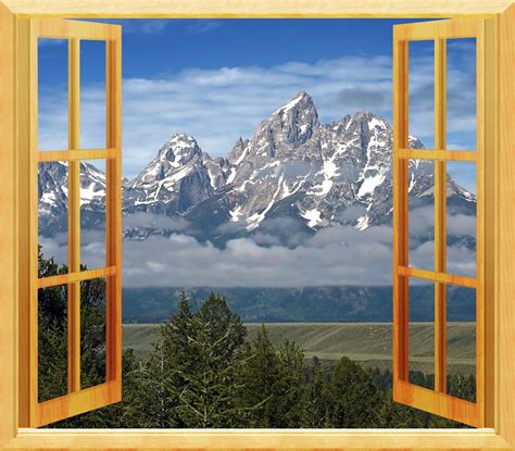 Free Images : wood, house, view, home, interior design, window frame, open window, mural ...