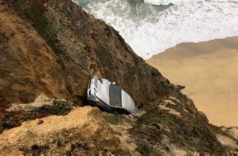 Updated: Woman Dies After Car Flies Off Cliff On Highway 1 Near Gray Whale Cove