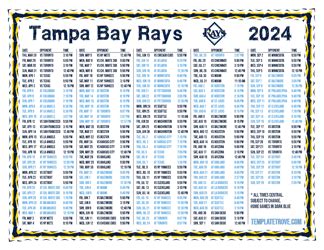 Printable 2024 Tampa Bay Rays Schedule