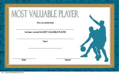 Basketball MVP Certificate Template 10 | Paddle Templates