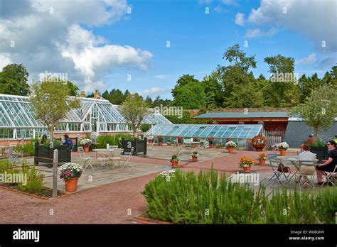 GORDON CASTLE GARDENS FOCHABERS MORAY SCOTLAND OUTDOOR AREA OF THE CAFE ...