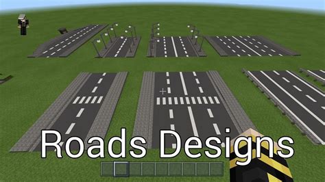 Minecraft Roads Designs - YouTube