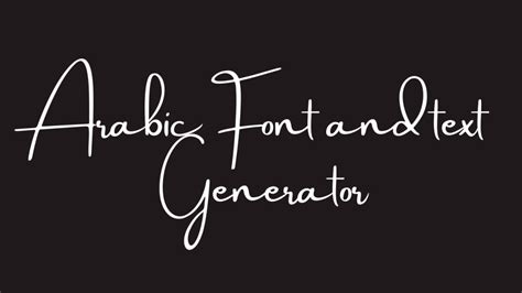 Arabic Font Generator (Copy and Paste) – Font Online