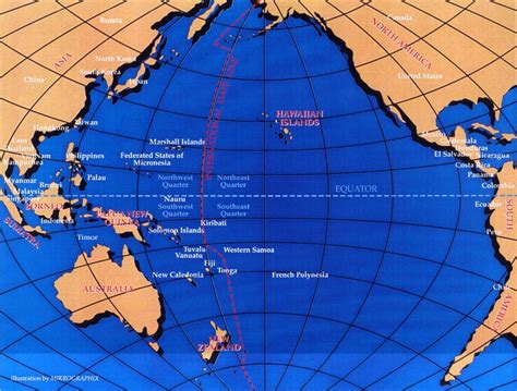 Pacific rim, Map, Earthquake