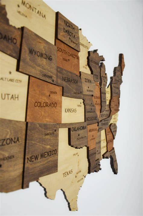 Map of United States Push Pin Map Wood Wall Art US Map Art US | Etsy | Wooden map, Map wall ...