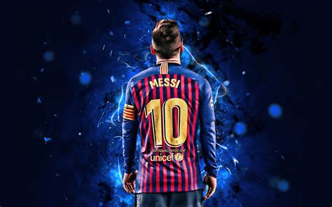 Download wallpapers Lionel Messi, football stars, back view, Barcelona ...