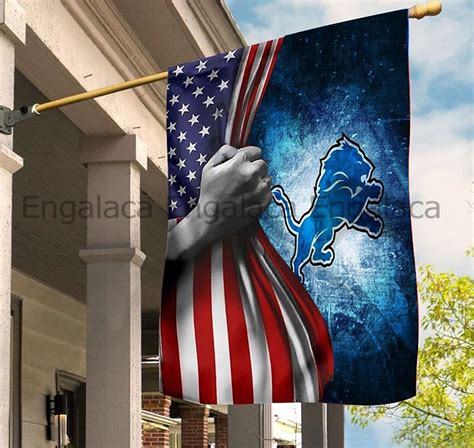 Detroit Lions Flag Detroit Lions NFL Flag Detroit Lions Lawn | Etsy