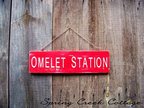 Signs Omelet Station Wood Signs Chicken Coop Signs