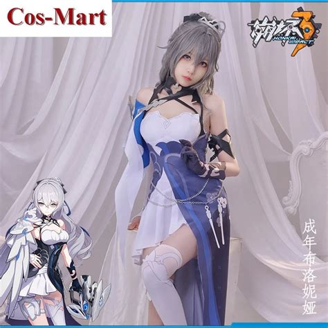 Cos Mart Game Honkai Impact 3 Bronya Zaychik Cosplay Costume Sweet Adult Formal Dress Activity ...