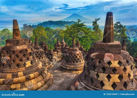 Candi Borobudur, Yogyakarta, Jawa, Indonesia. Stock Image - Image of ancient, background: 102210695