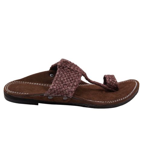 Royal Collection Brown Jute Kolhapuri Chappal - Buy Royal Collection Brown Jute Kolhapuri ...