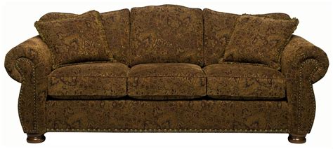 Stanton 326 Traditional Camel Back Sofa with Rolled Arms and Bun Feet ...