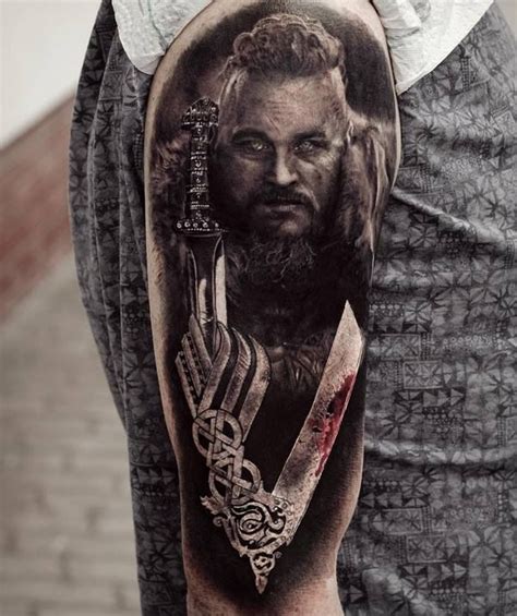 movie inspired tattoo ideas unique ragnar lothbrock design | Ragnar lothbrok tattoo, Viking ...