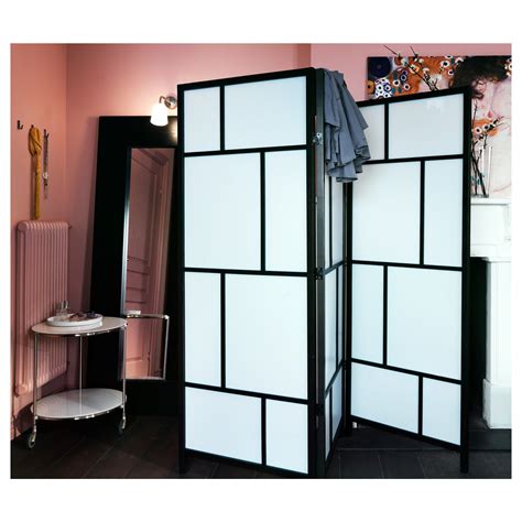 RISÖR Room divider, white/black, 216x185 cm - IKEA Ireland