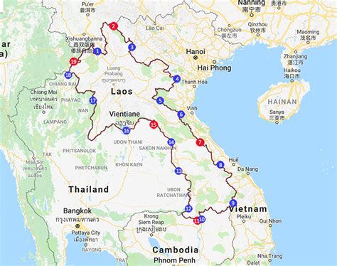 Laos border crossing points