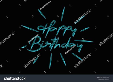 Happy Birthday Text Made Handwriting Vector Stock Vector (Royalty Free) 1894114699 | Shutterstock