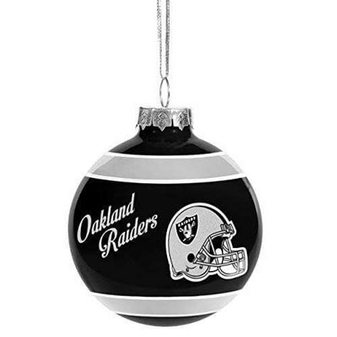 Pin by Antonia Rios on NFL Oakland Raiders | Glass christmas ornaments, Glass christmas tree ...