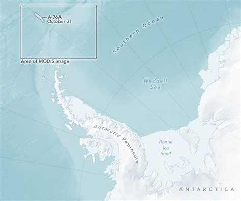 GeoGarage blog: Iceberg A-76A in the Drake Passage